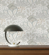 York Wallcoverings Catherine Ivory Botanical Wallpaper
