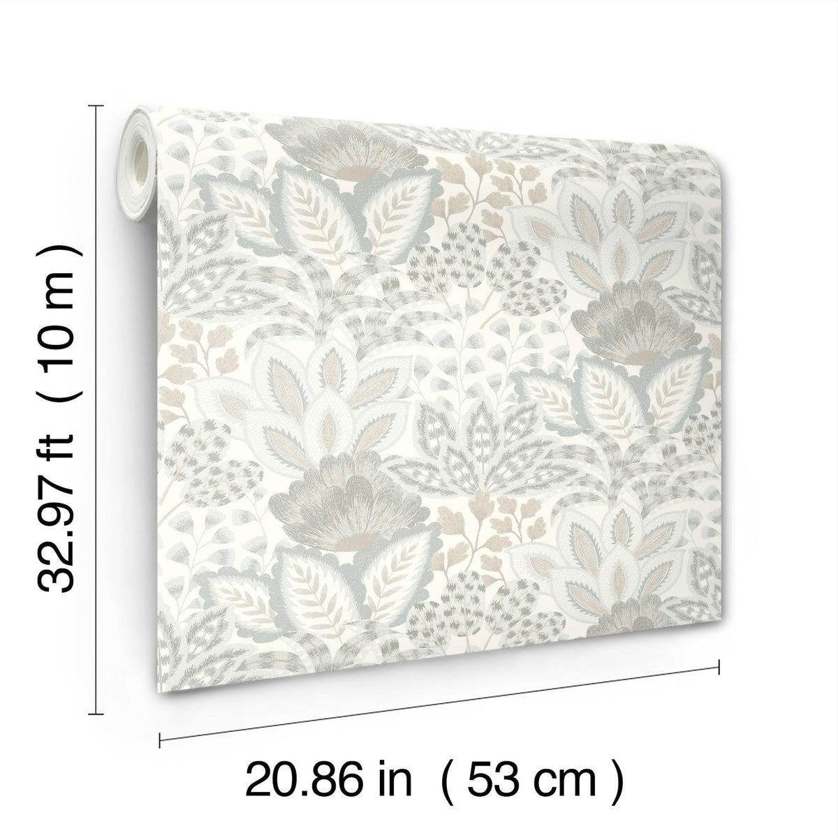 York Wallcoverings Catherine Ivory Botanical Wallpaper