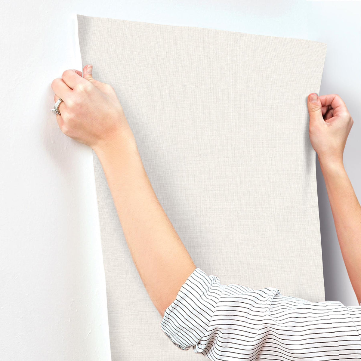 York Wallcoverings Georgette Pearl Faux Fabric Wallpaper