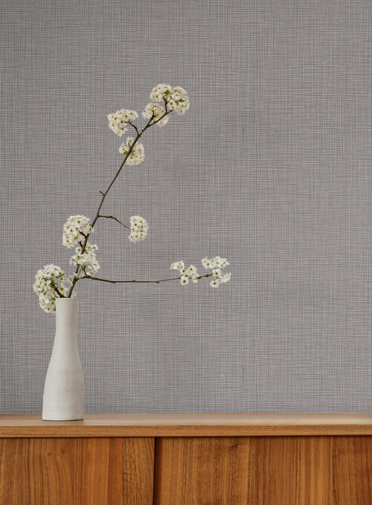 York Wallcoverings Egyptian Linen Sterling Faux Fabric Wallpaper