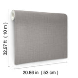 York Wallcoverings Egyptian Linen Sterling Faux Fabric Wallpaper