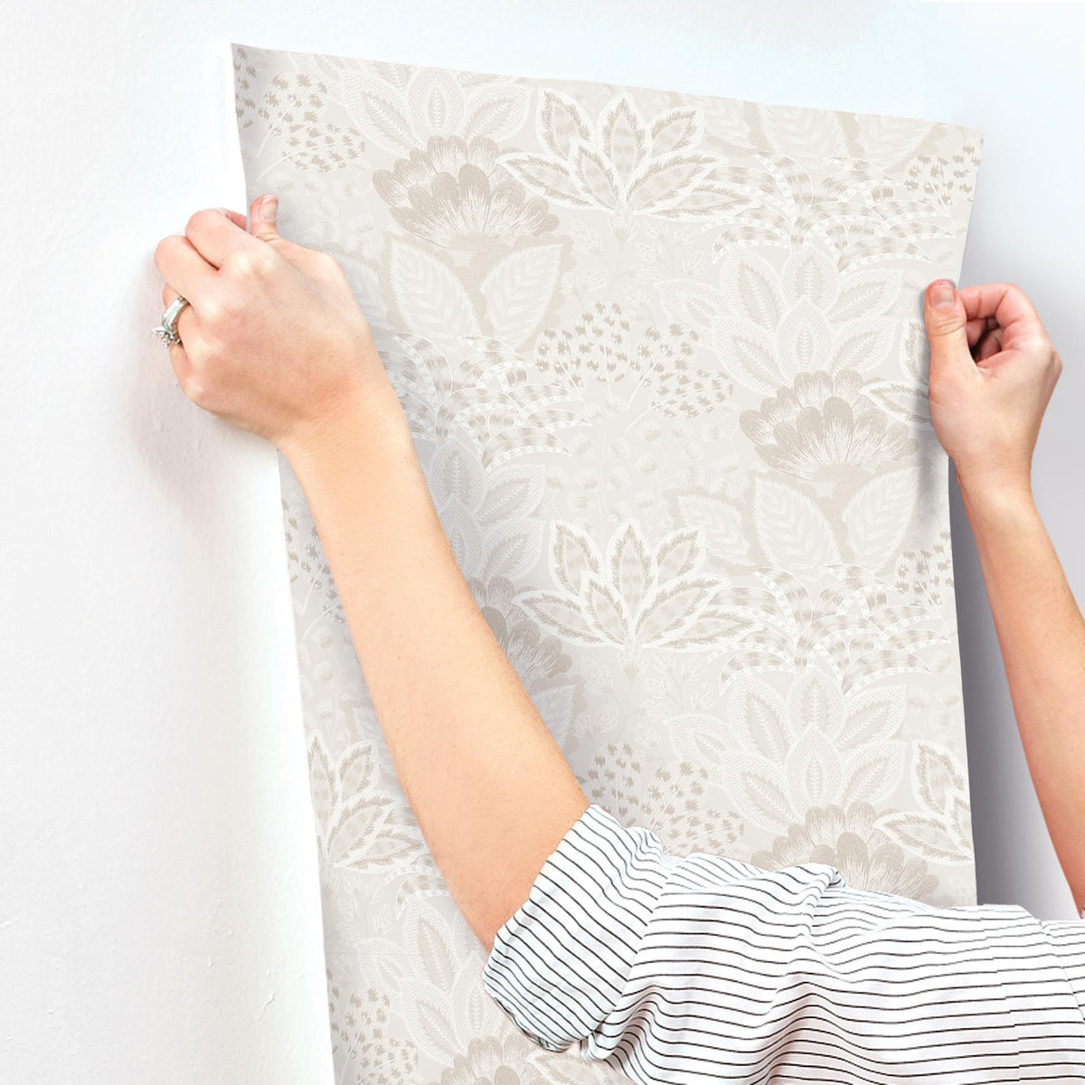 York Wallcoverings Catherine Pearl Botanical Wallpaper