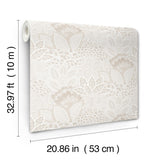 York Wallcoverings Catherine Pearl Botanical Wallpaper