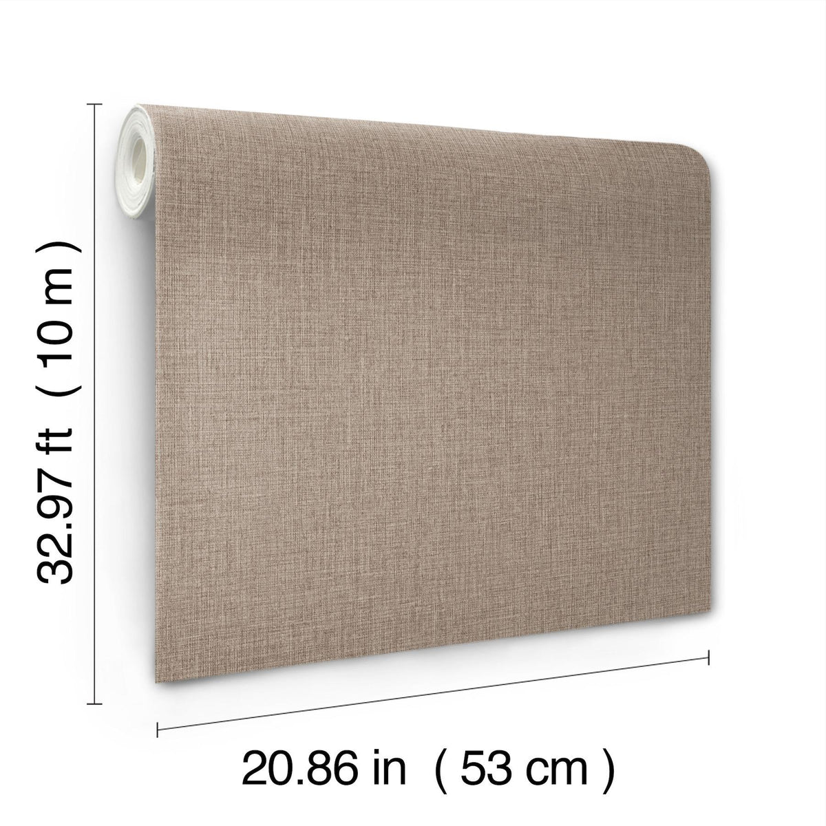 York Wallcoverings Egyptian Linen Brown Faux Fabric Wallpaper