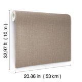 York Wallcoverings Egyptian Linen Brown Faux Fabric Wallpaper