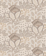 York Wallcoverings Catherine Neutral Botanical Wallpaper