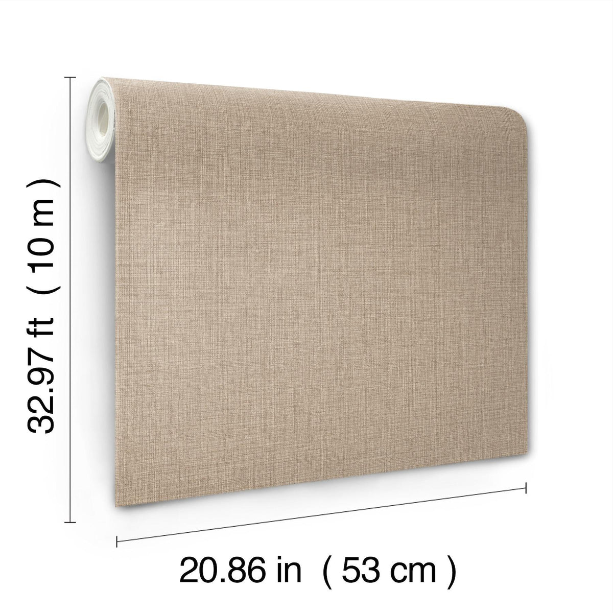 York Wallcoverings Egyptian Linen Light Brown Faux Fabric Wallpaper