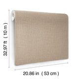 York Wallcoverings Egyptian Linen Light Brown Faux Fabric Wallpaper