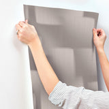 York Wallcoverings Silk Madras Grey Abstract Geometric Wallpaper