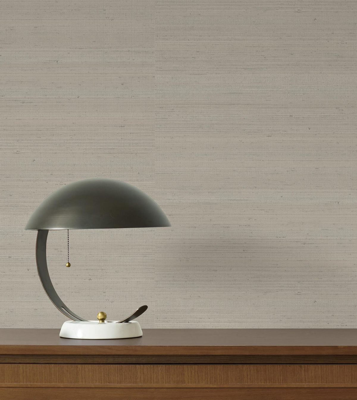 York Wallcoverings Fine Silk Taupe Faux Fabric Wallpaper