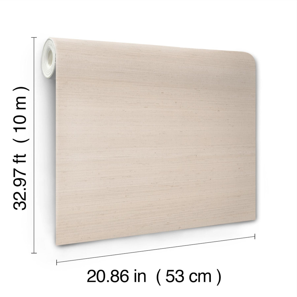 York Wallcoverings Fine Silk Beige Faux Fabric Wallpaper
