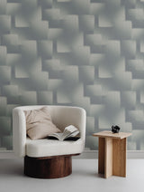 York Wallcoverings Silk Madras Slate Abstract Geometric Wallpaper