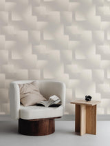 York Wallcoverings Silk Madras Light Grey Abstract Geometric Wallpaper