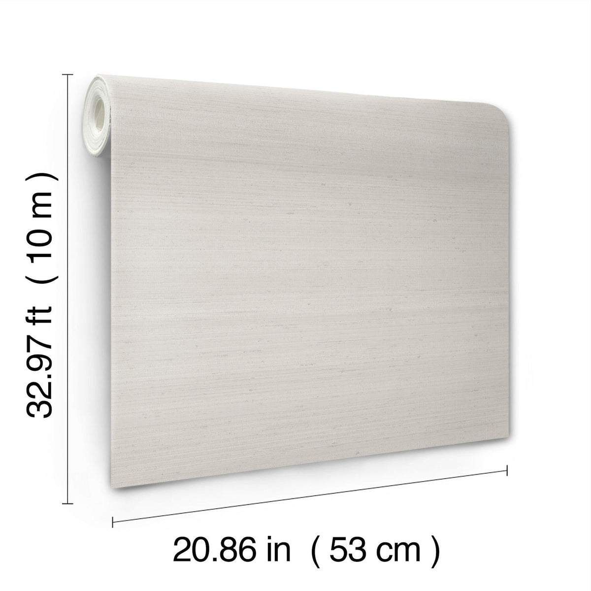 York Wallcoverings Fine Silk Light Grey Faux Fabric Wallpaper