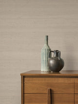 York Wallcoverings Fine Silk Light Brown Faux Fabric Wallpaper