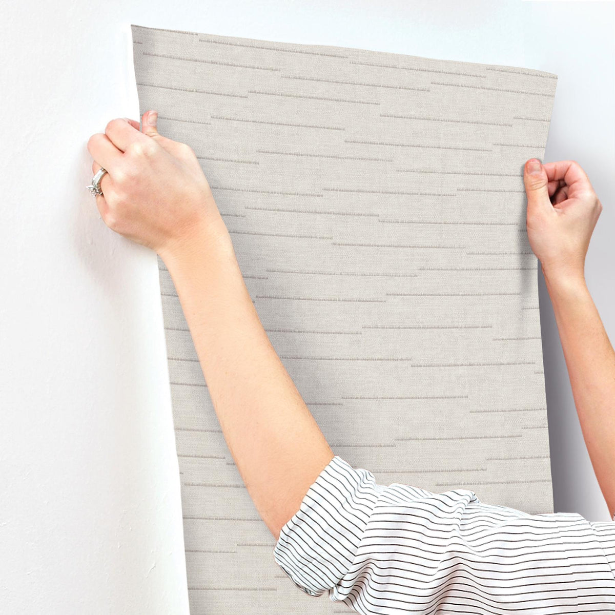 York Wallcoverings Latitude Eggshell Striated Wallpaper