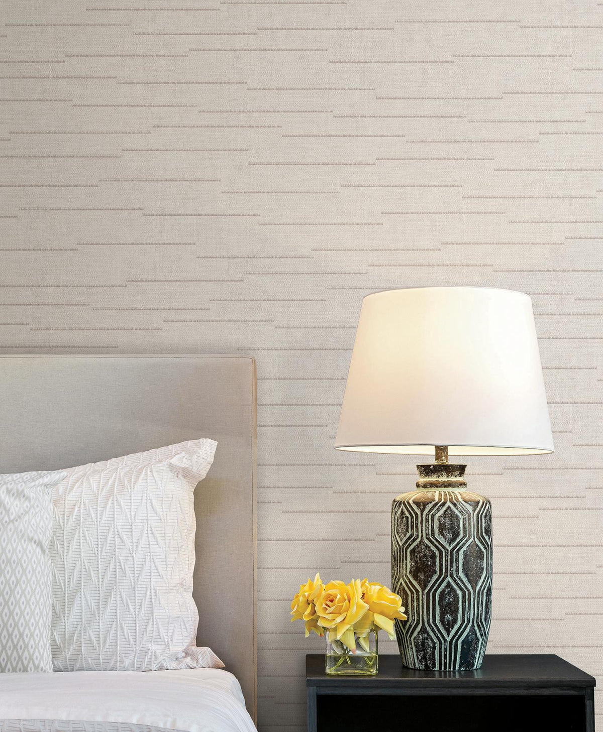 York Wallcoverings Latitude Eggshell Striated Wallpaper
