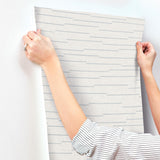 York Wallcoverings Latitude Ivory Striated Wallpaper