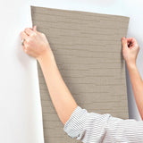 York Wallcoverings Latitude Taupe Striated Wallpaper