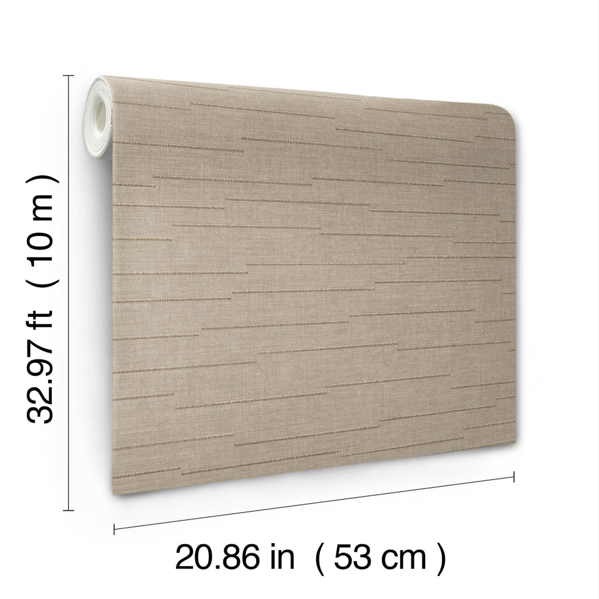 York Wallcoverings Latitude Taupe Striated Wallpaper
