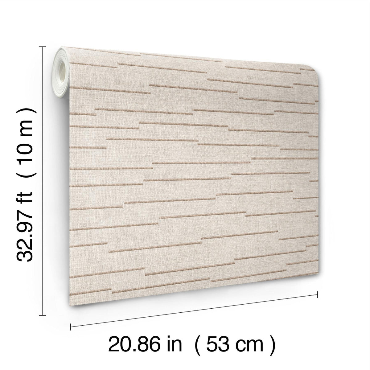 York Wallcoverings Latitude Beige Striated Wallpaper