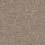 York Wallcoverings Chiseled Patchwork Brown Faux Fabric Wallpaper