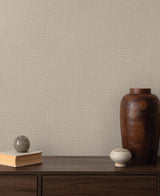 York Wallcoverings Georgette Taupe Faux Fabric Wallpaper