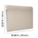 York Wallcoverings Georgette Taupe Faux Fabric Wallpaper