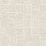 York Wallcoverings Chiseled Patchwork Beige Faux Fabric Wallpaper