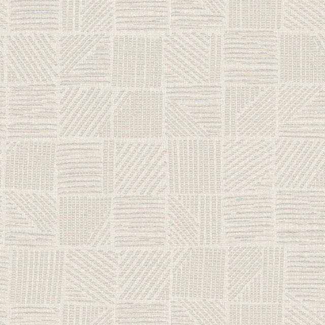 York Wallcoverings Chiseled Patchwork Beige Faux Fabric Wallpaper