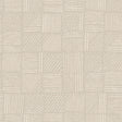 York Wallcoverings Chiseled Patchwork Neutral Faux Fabric Wallpaper