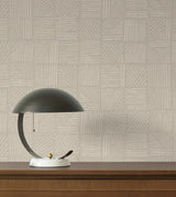 York Wallcoverings Chiseled Patchwork Neutral Faux Fabric Wallpaper