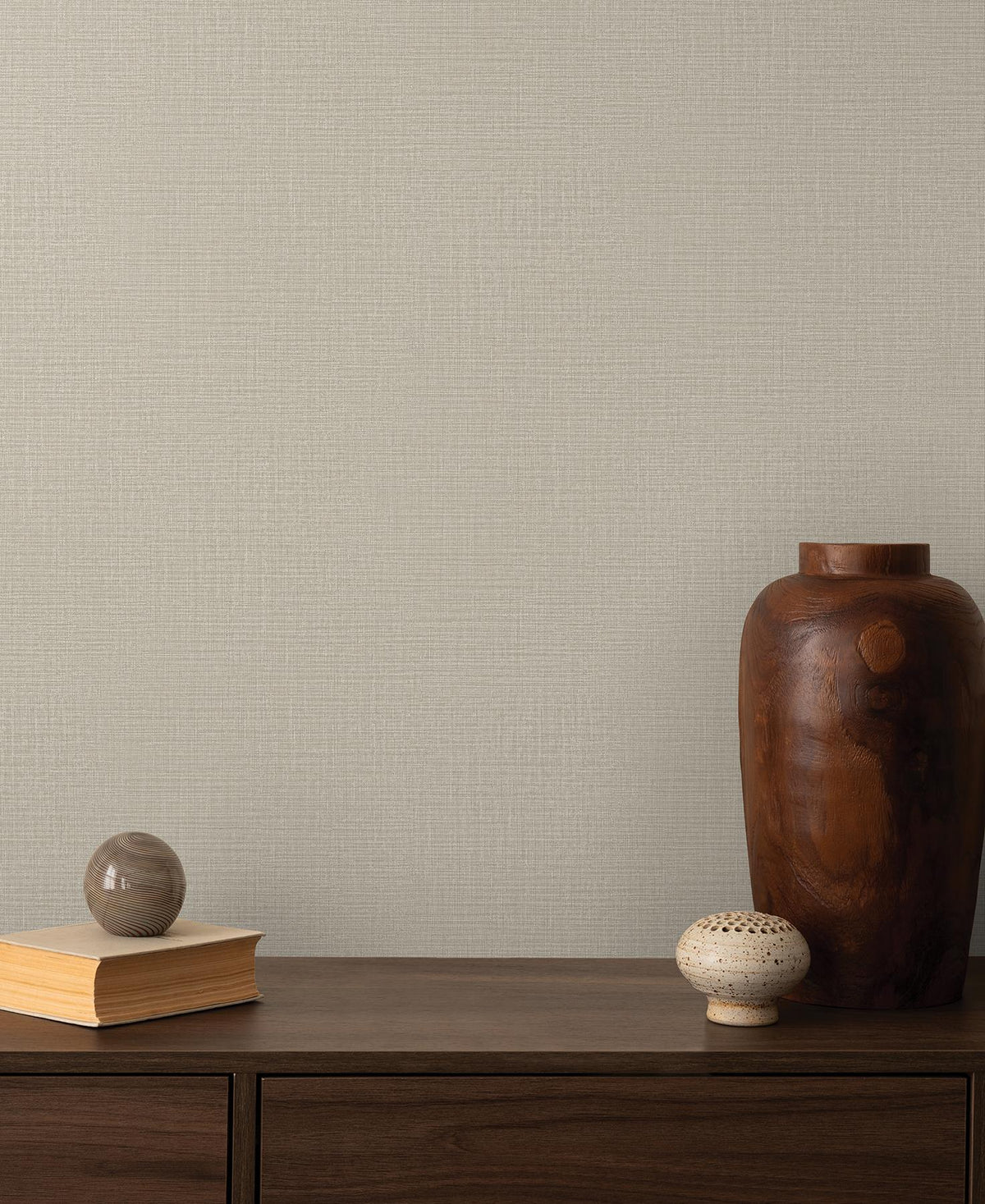 York Wallcoverings Georgette Light Brown Faux Fabric Wallpaper