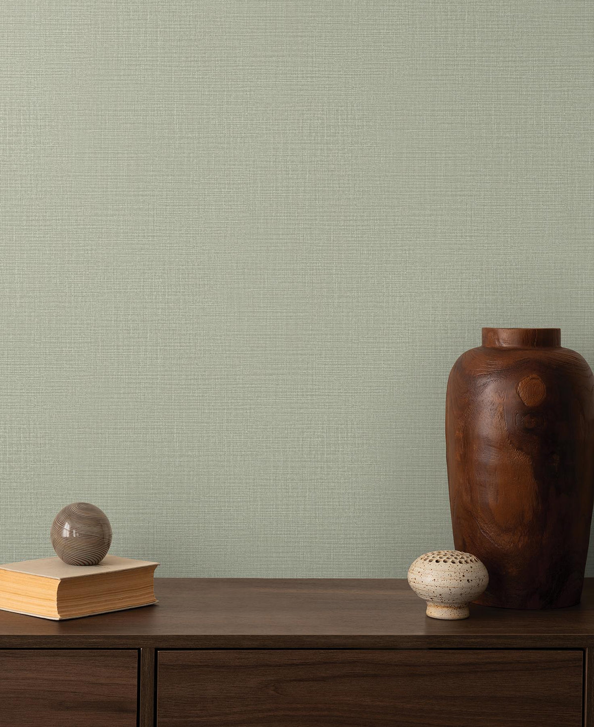 York Wallcoverings Georgette Moss Faux Fabric Wallpaper