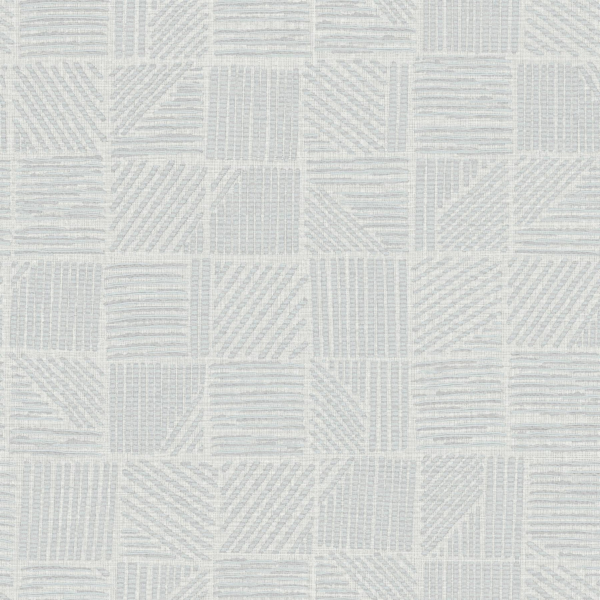 York Wallcoverings Chiseled Patchwork Grey Faux Fabric Wallpaper