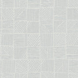York Wallcoverings Chiseled Patchwork Grey Faux Fabric Wallpaper
