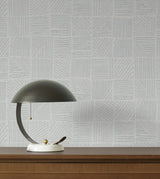 York Wallcoverings Chiseled Patchwork Grey Faux Fabric Wallpaper