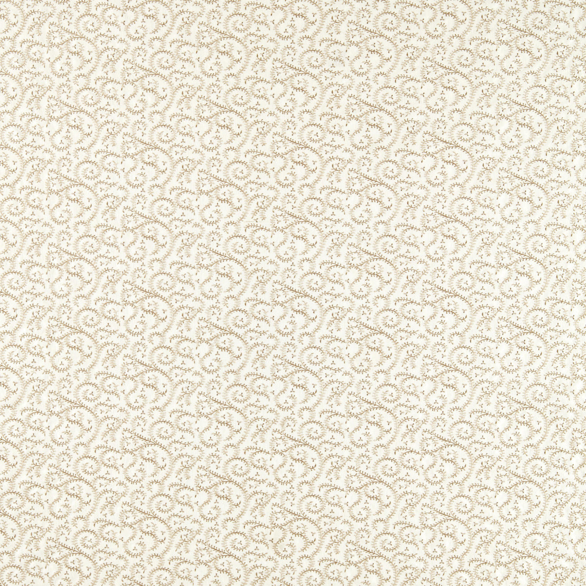 Clarke & Clarke BUTA EMBROIDERY NATURAL Fabric