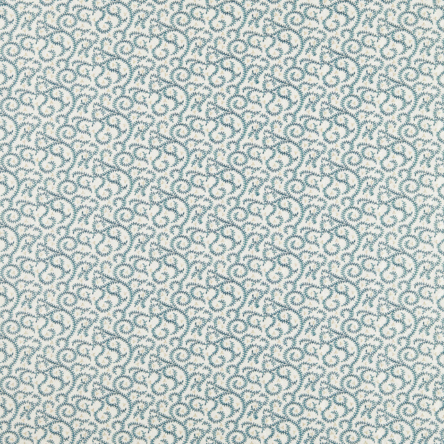 Clarke & Clarke BUTA EMBROIDERY TEAL Fabric