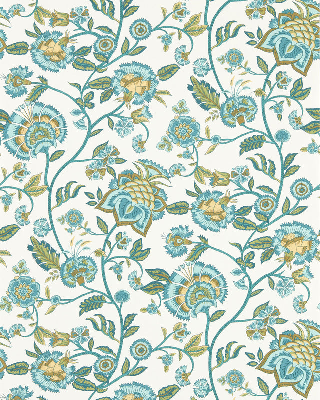 Clarke & Clarke BARMERI TEAL WP Wallpaper