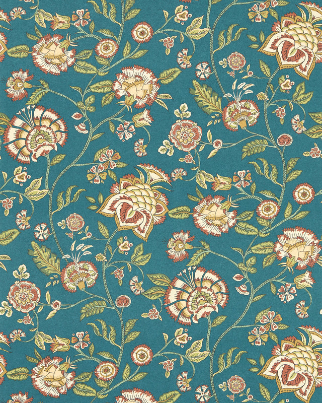 Clarke & Clarke BARMERI SPICE TEAL WP Wallpaper