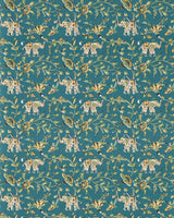 Clarke & Clarke HATHI TEAL WP Wallpaper