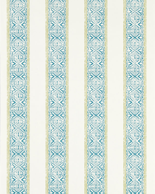 Clarke & Clarke KALAMKARI TEAL WP Wallpaper