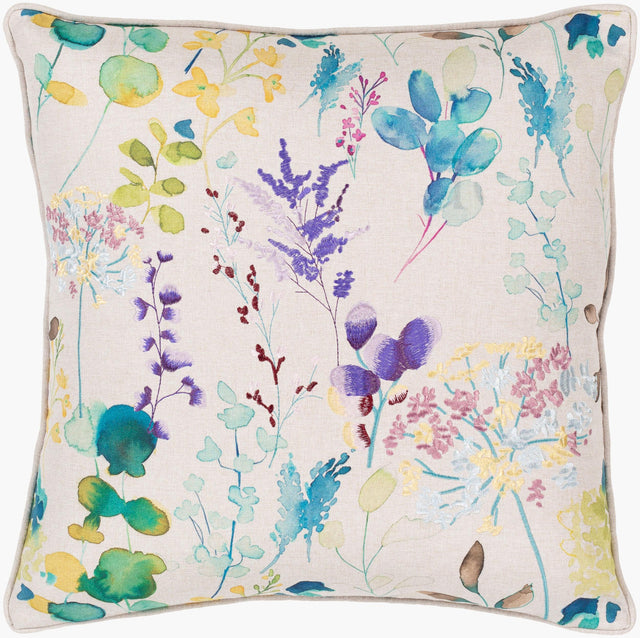 Surya Florissant FRS-001 18"L x 18"W Pillow Cover