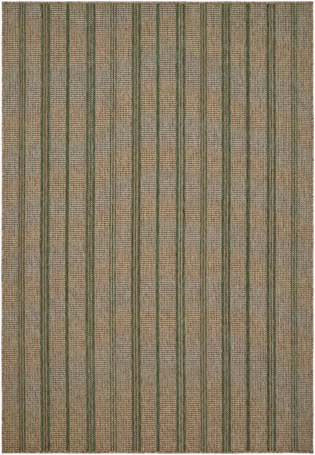 Livabliss Portafina Mercer Stripe Green 2' x 7'7" Machine Woven Rug
