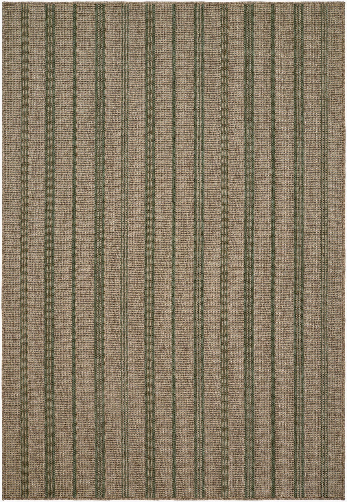 Livabliss Portafina Mercer Stripe Green 3'3" x 4'11" Machine Woven Rug
