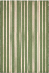 Surya Hampton Playa Stripe Sage 2' x 7'6" Handmade Rug