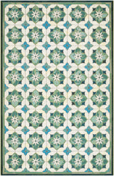 Livabliss Gabana Primrose Tile Green 6'7" x 9'4" Machine Woven Rug