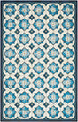 Livabliss Gabana Primrose Tile Blue 3'3" x 4'11" Machine Woven Rug