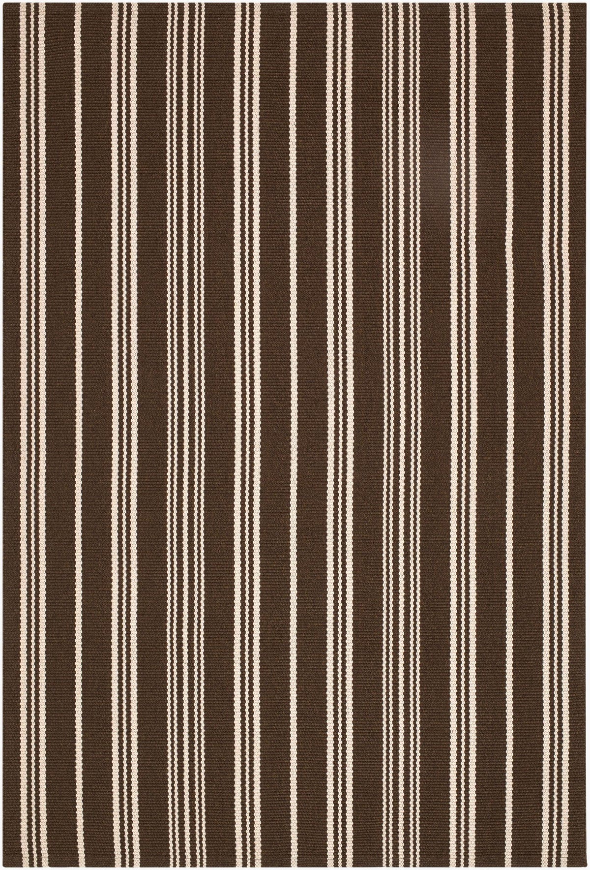 Surya Hampton Playa Stripe Chocolate 2' x 3' Handmade Rug